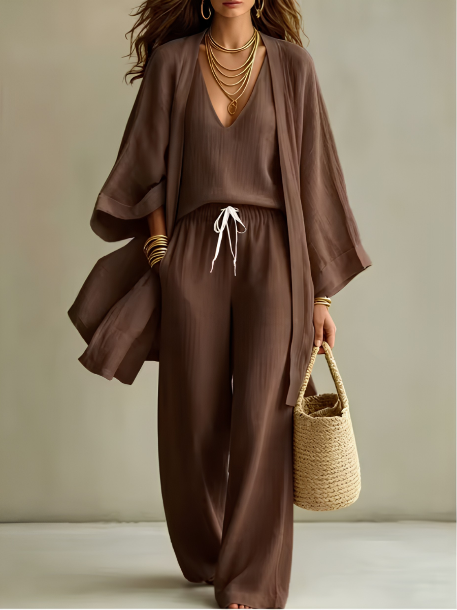 ELOISE™ - THREE-PIECE WIDE-LEG CO-ORD