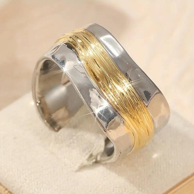 DUOTONE™ - TWO-TONE RING SILVER & GOLD
