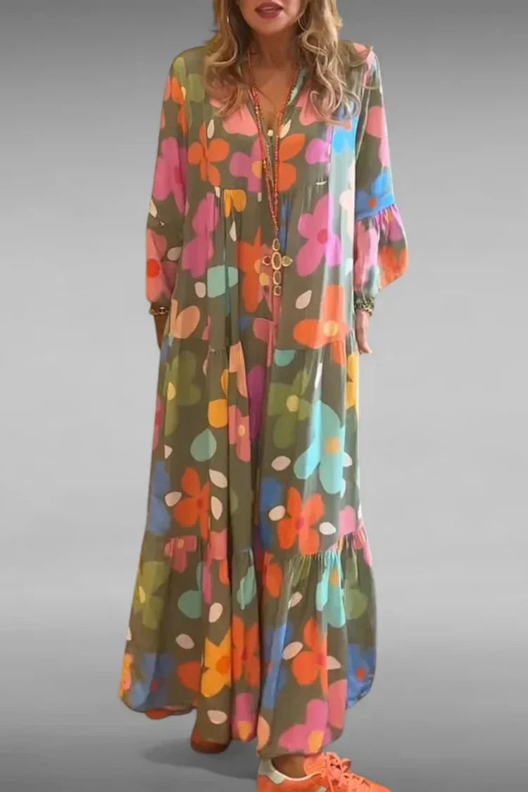 FLORETTA™ - FLORAL PRINT TIERED MAXI DRESS