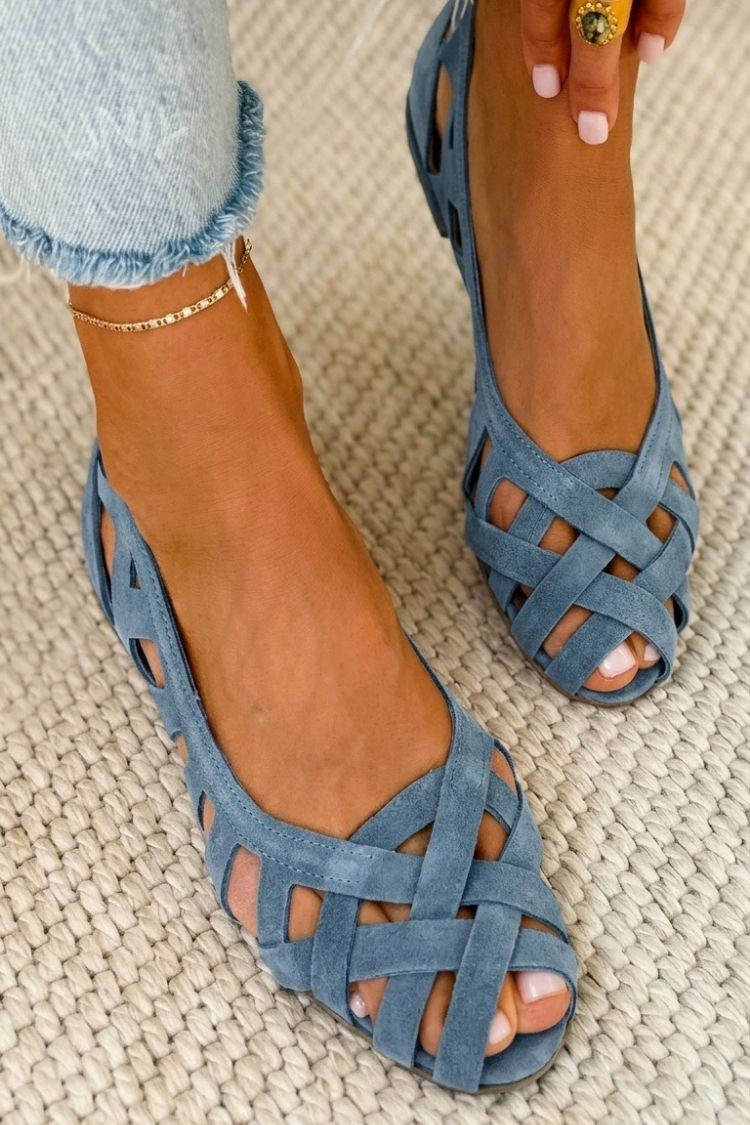 CATERINA™ - WOVEN CROSSOVER SANDALS