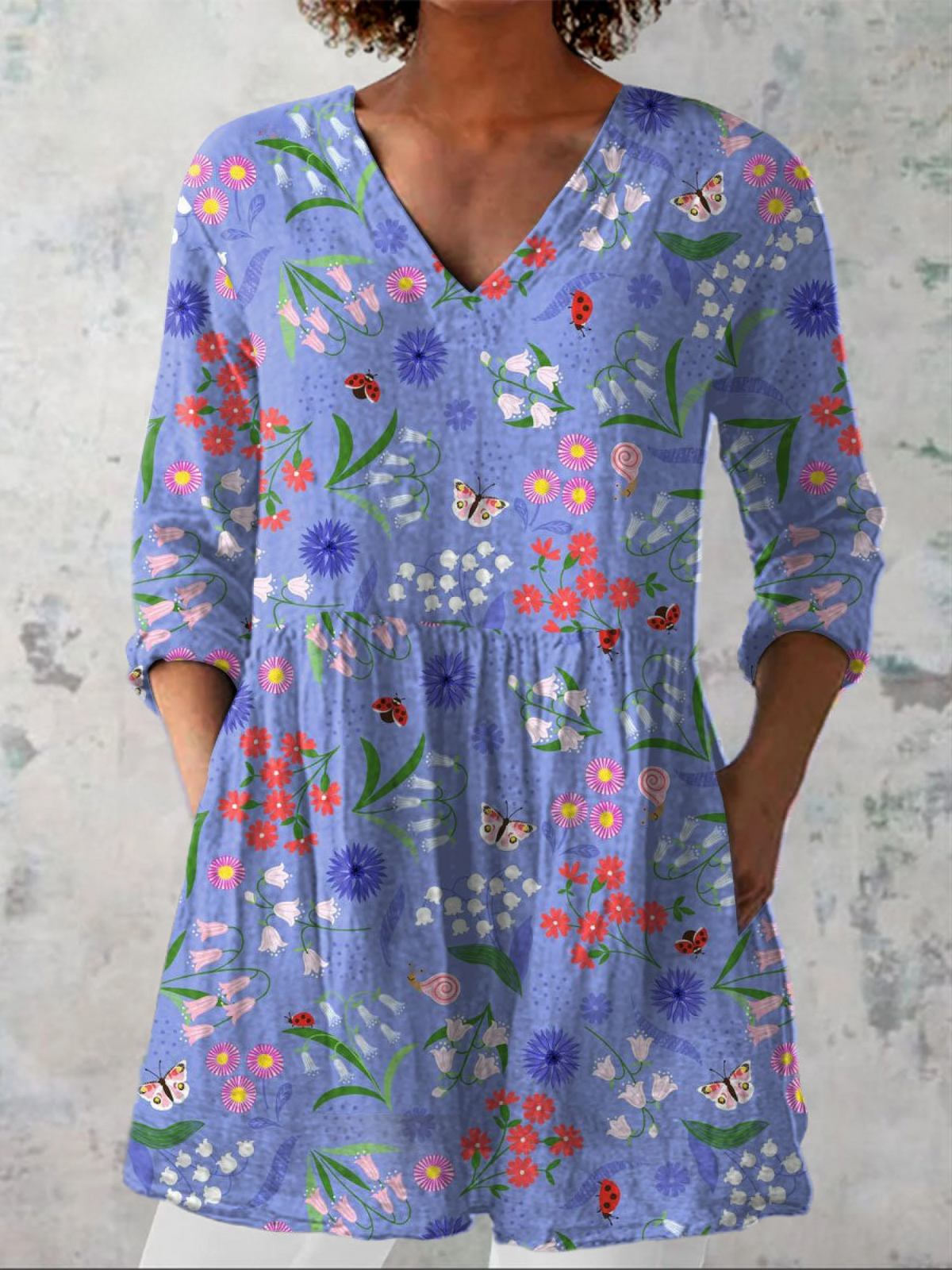 ALINE™ - FLOWING V-NECK BLOUSE