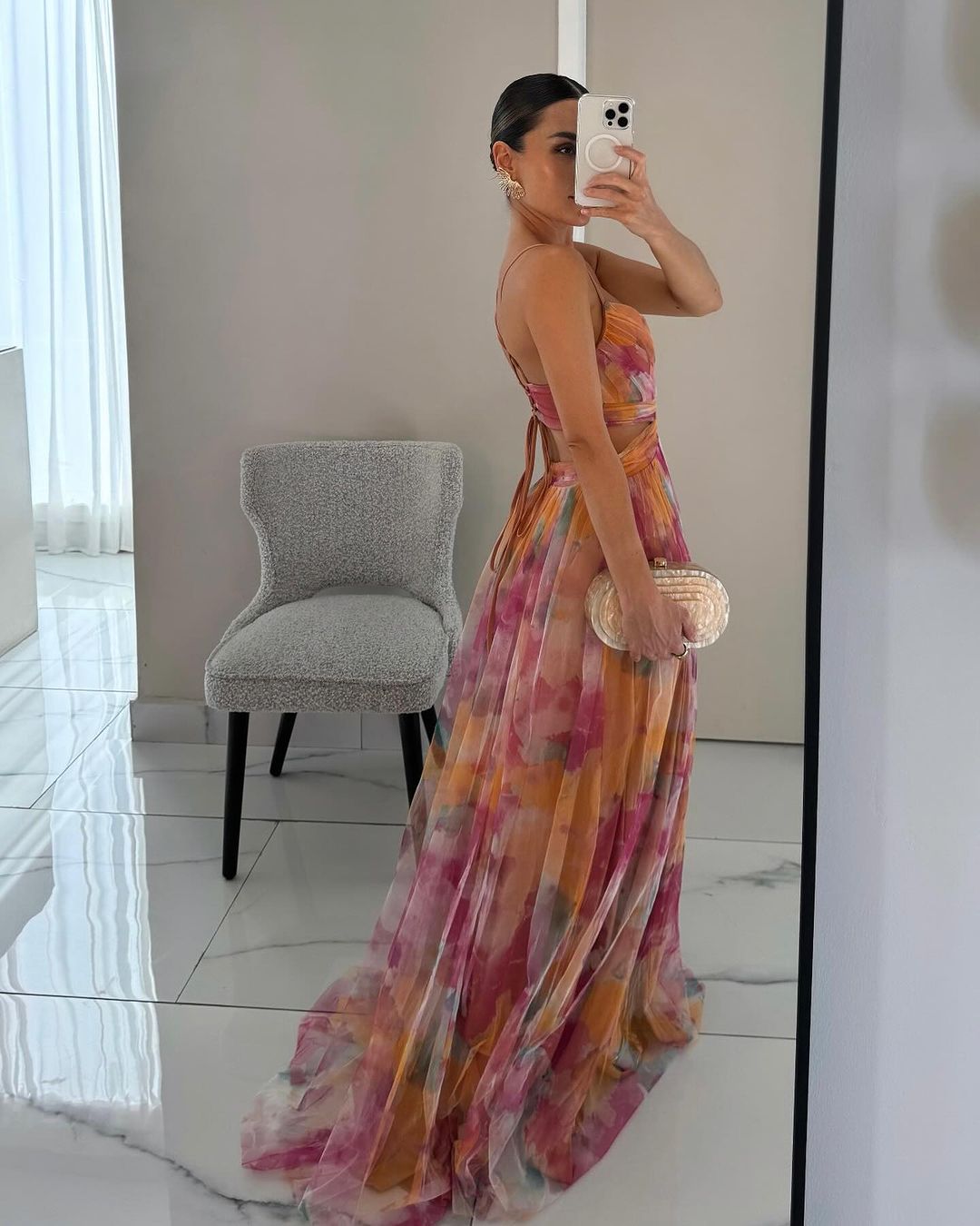 GISELLE™ - FLORAL PRINT MIDI DRESS
