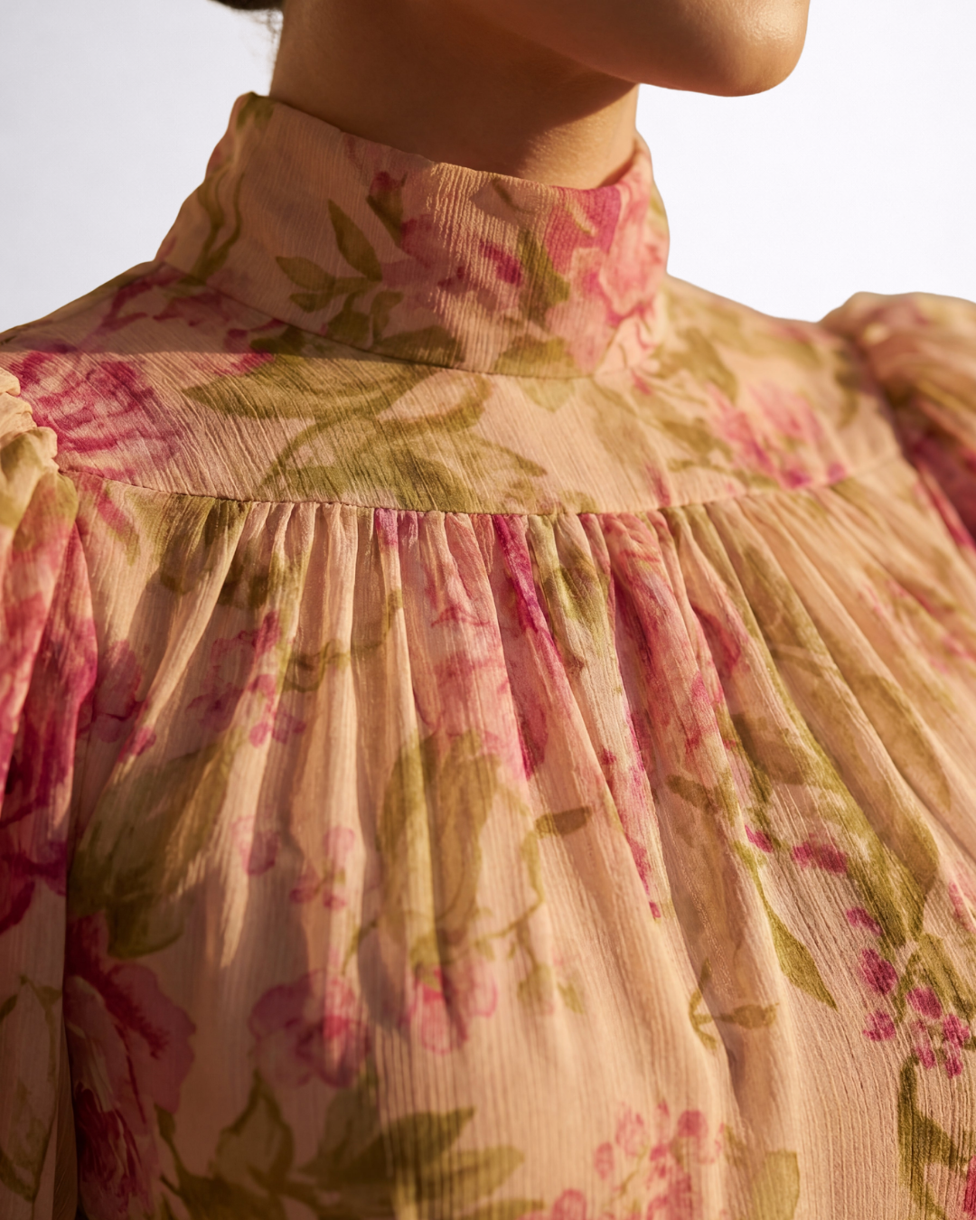 ROSARIO™ - PUFF-SLEEVE FLORAL MAXI DRESS