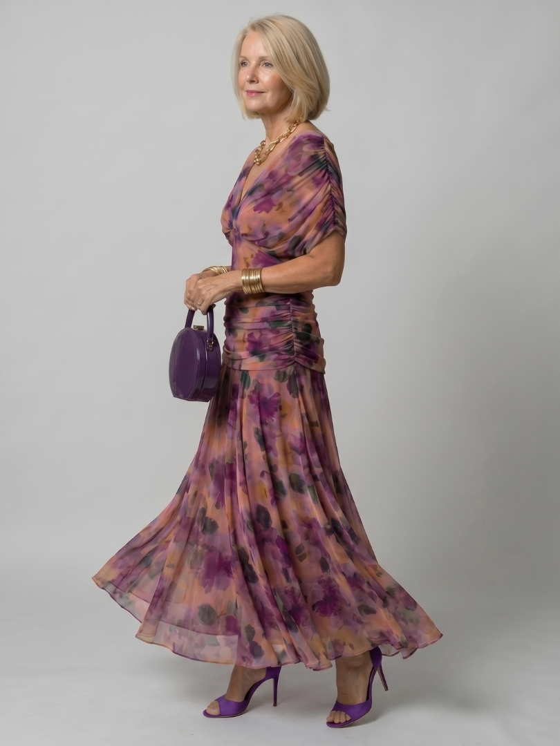 CALEN™ - OFF-SHOULDER FLOW MIDI DRESS