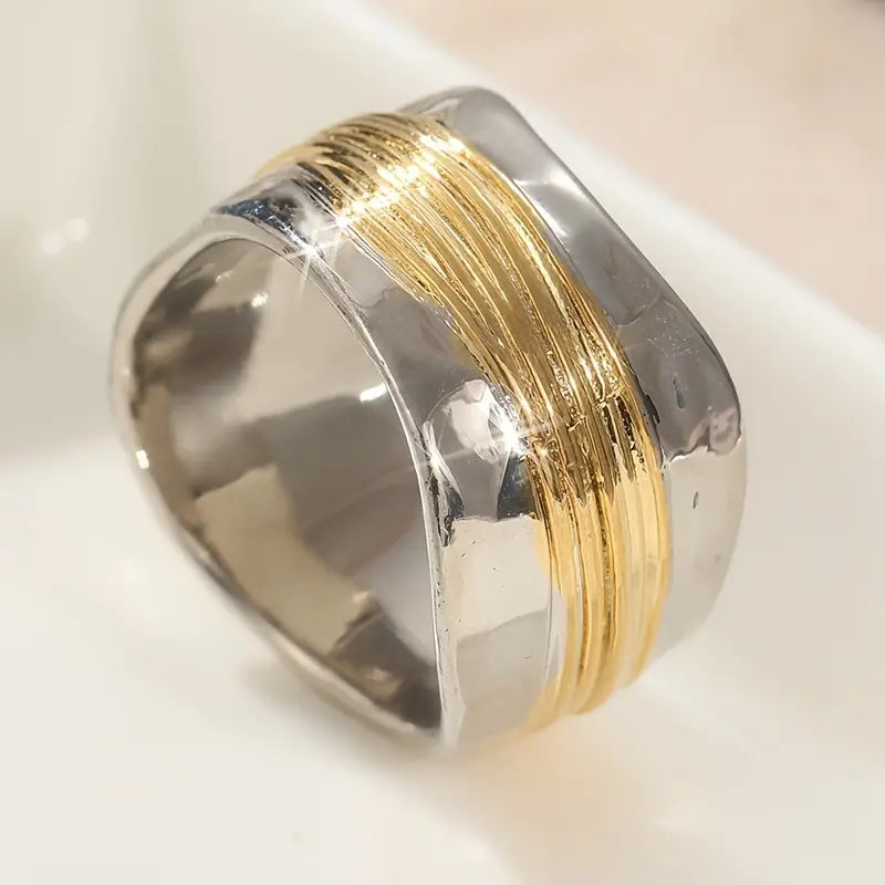 DUOTONE™ - TWO-TONE RING SILVER & GOLD