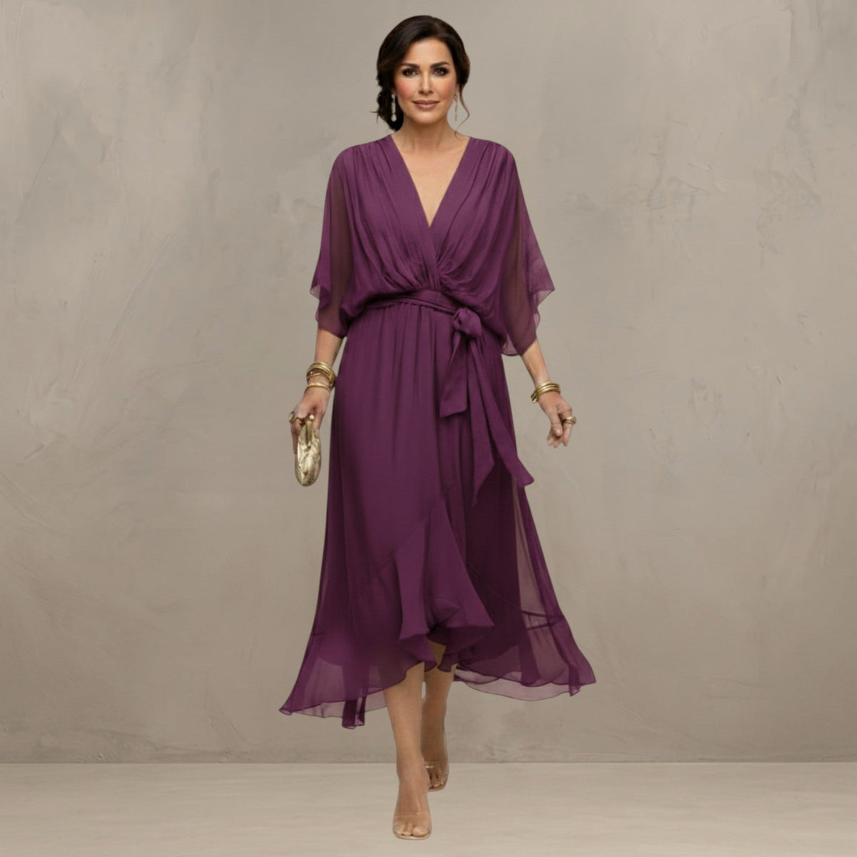 MARTA™ - FLOWING CHIFFON MAXI DRESS