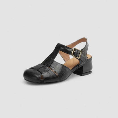 Antaradus - Amelia Wide Heel Shoes