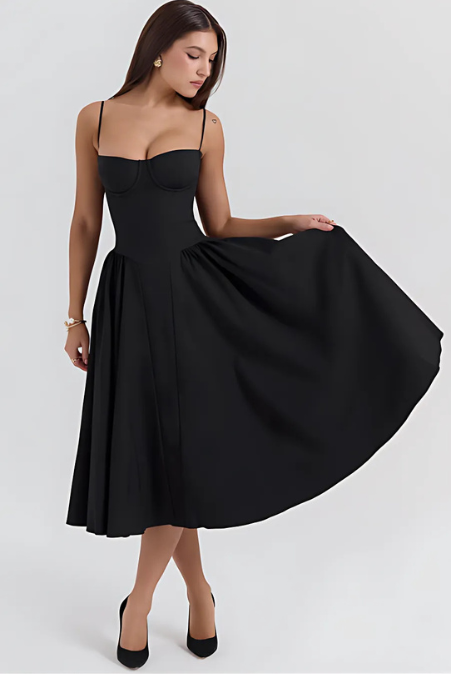 ROMA™ - CORSET-BODICE MAXI DRESS