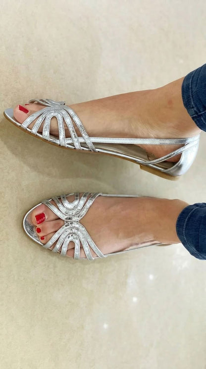 ELEONORA™ - GOLDEN STRAPPY SANDALS