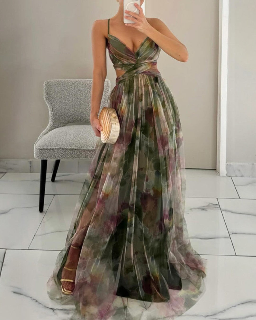 GISELLE™ - FLORAL PRINT MIDI DRESS