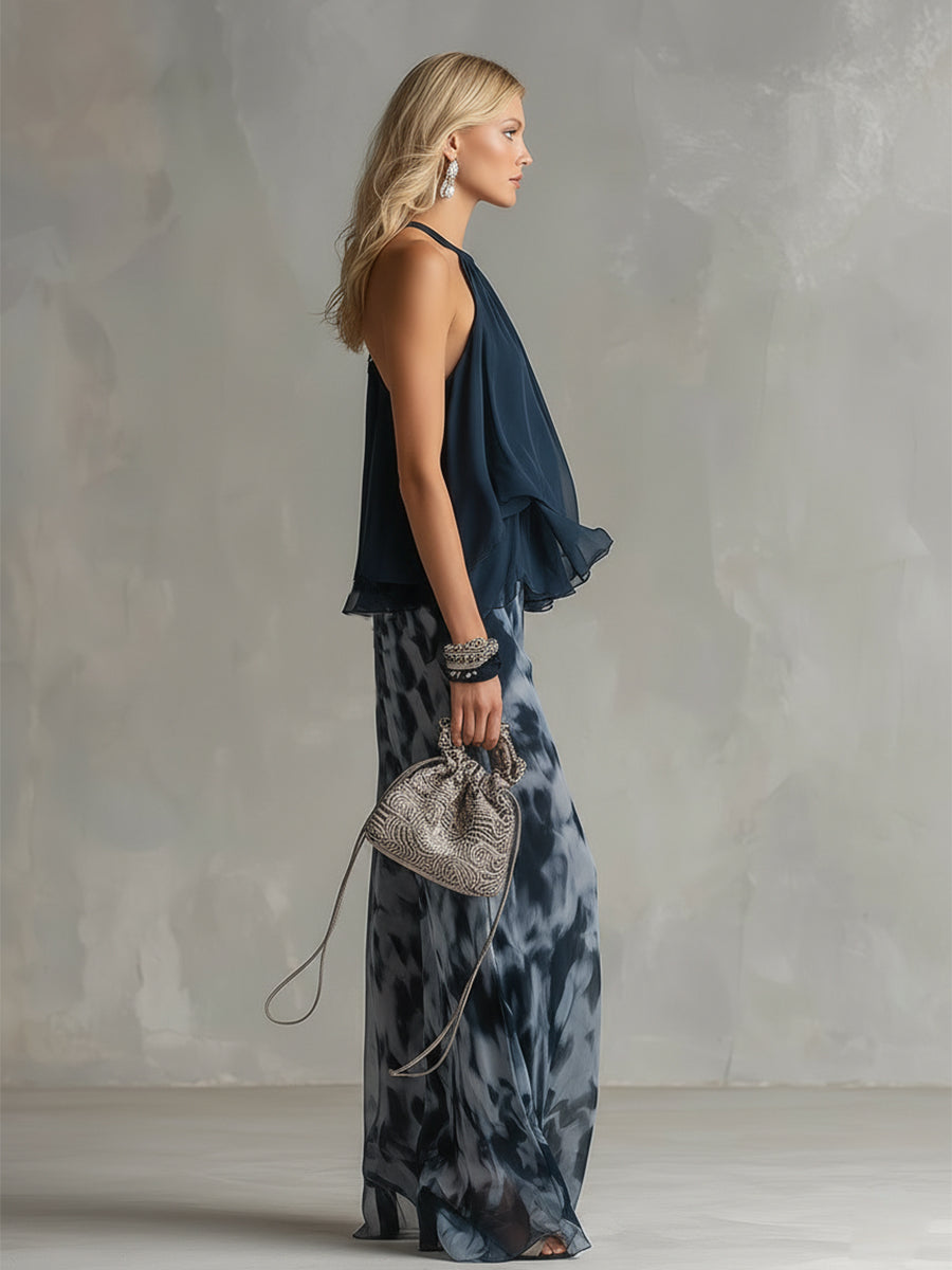 ÉLISE™ - FLUID TOP & WIDE-LEG TROUSER SET