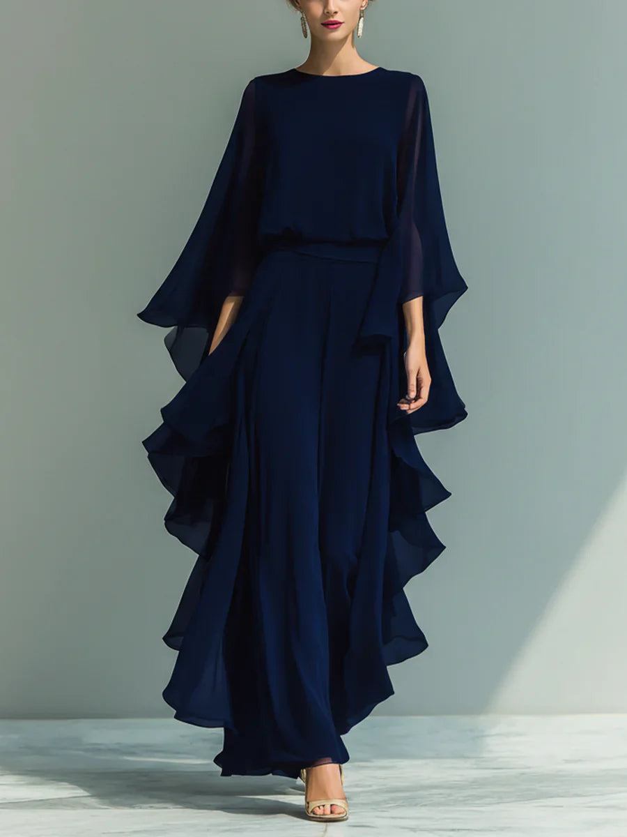 Antaradus - Aurora Chiffon Ruffle Co-Ord Set