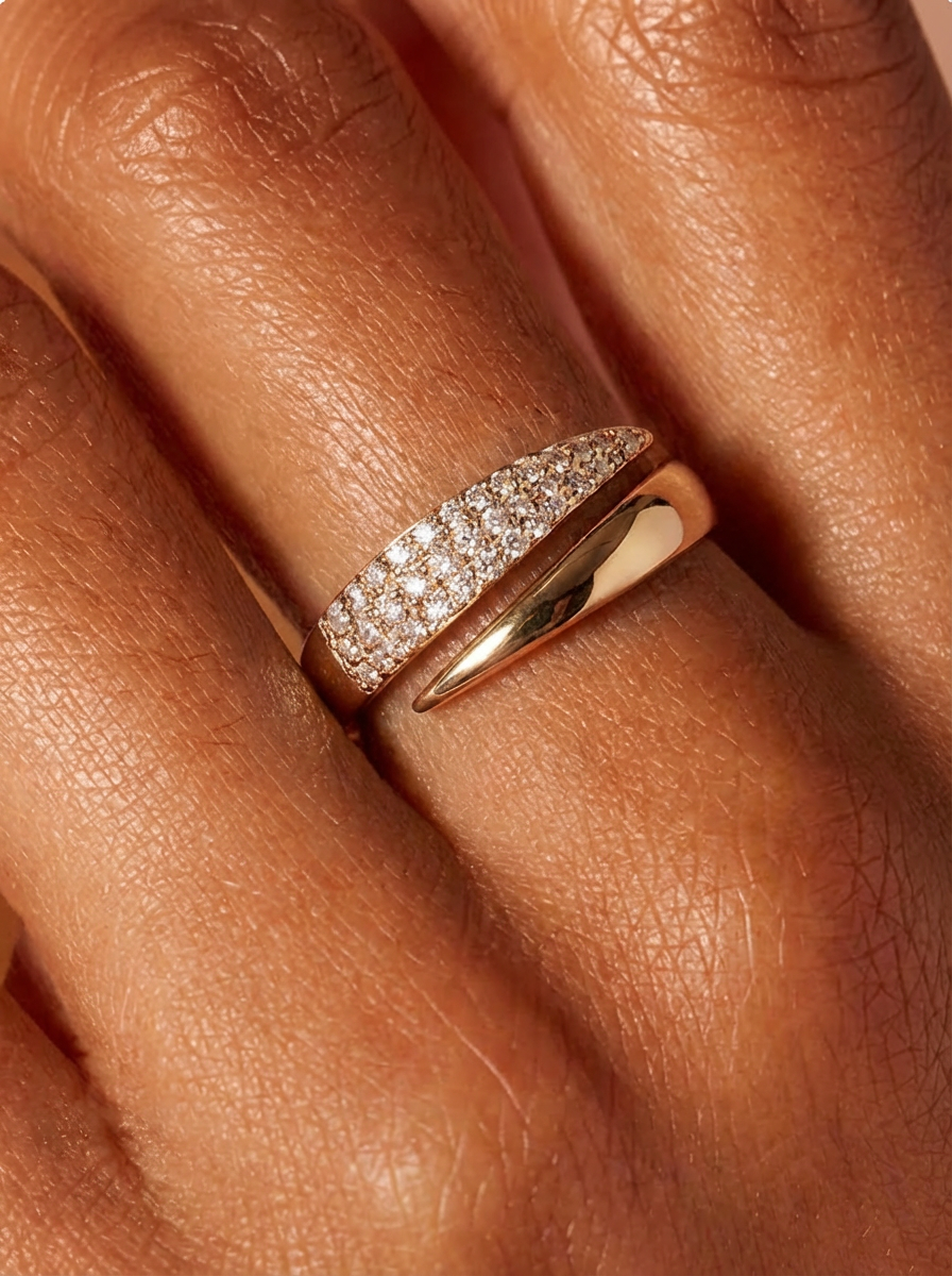GOLDESSA™ - ELEGANT GOLD RING WITH SPARKLING STONES