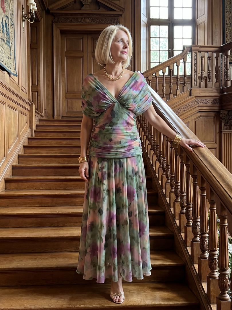 CALEN™ - OFF-SHOULDER FLOW MIDI DRESS