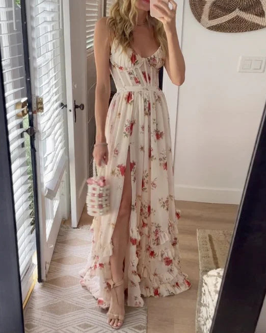 SCARLETT™ - FLORAL V-NECK DRESS