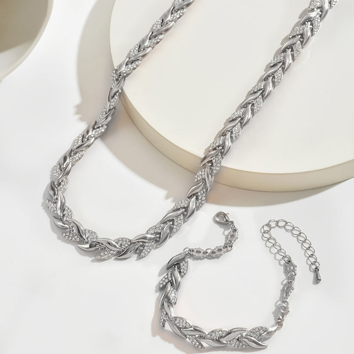 NAIA™ - CRYSTAL FISHTAIL JEWELLERY SET