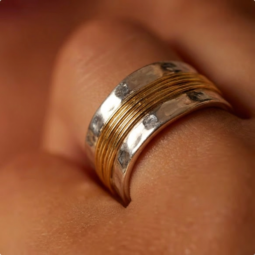DUOTONE™ - TWO-TONE RING SILVER & GOLD