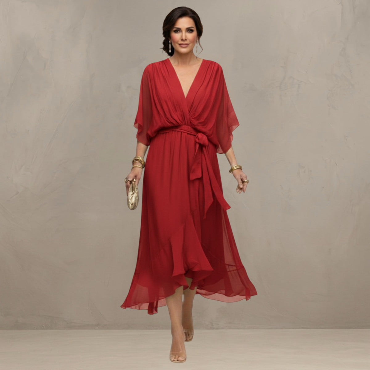 MARTA™ - FLOWING CHIFFON MAXI DRESS