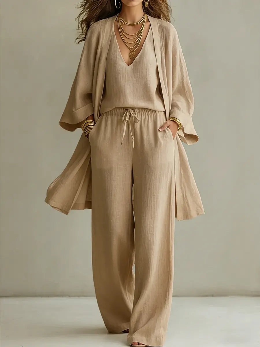 ELOISE™ - THREE-PIECE WIDE-LEG CO-ORD