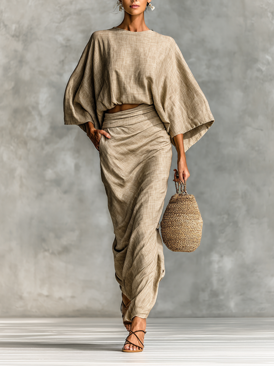 LUCIA™ - BATWING TOP & LONG SKIRT CO-ORD SET