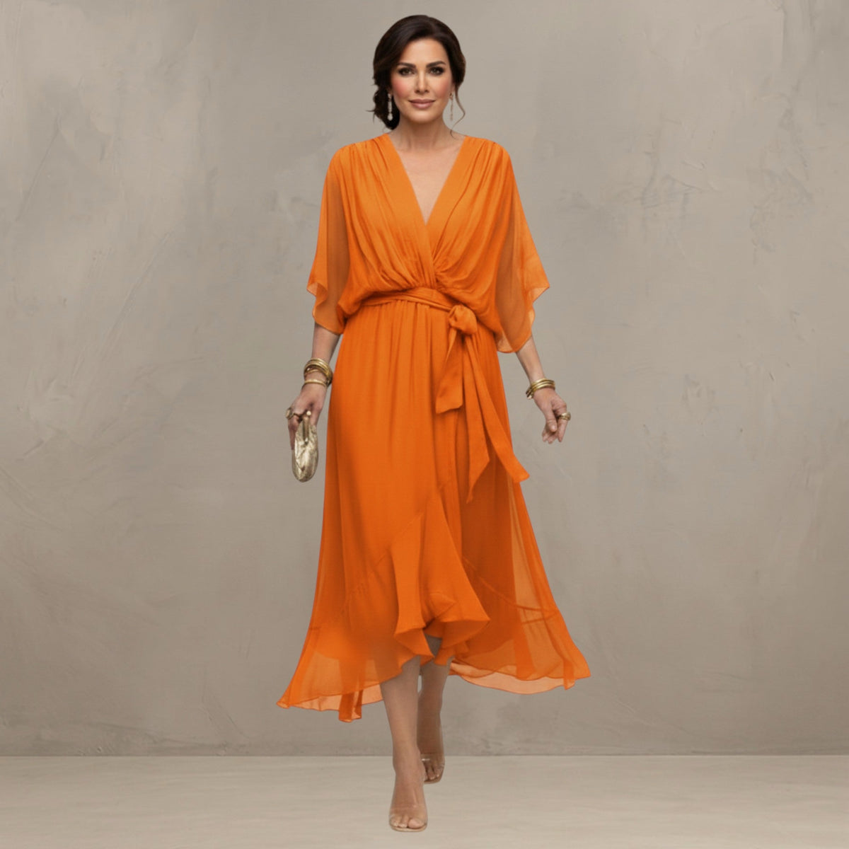 MARTA™ - FLOWING CHIFFON MAXI DRESS