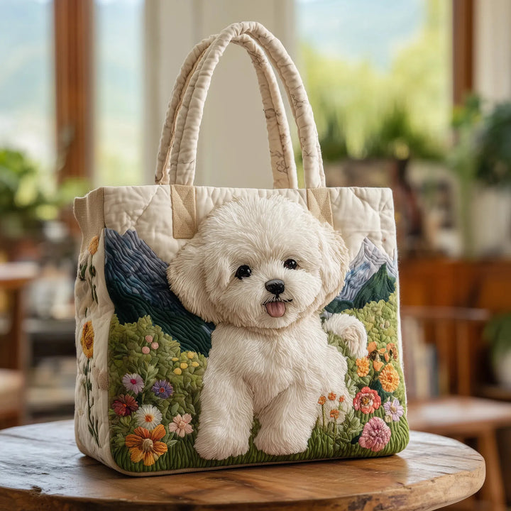 WHIMSY™ - QUILTED PRINT TOTE BAG, Enchanted Dog