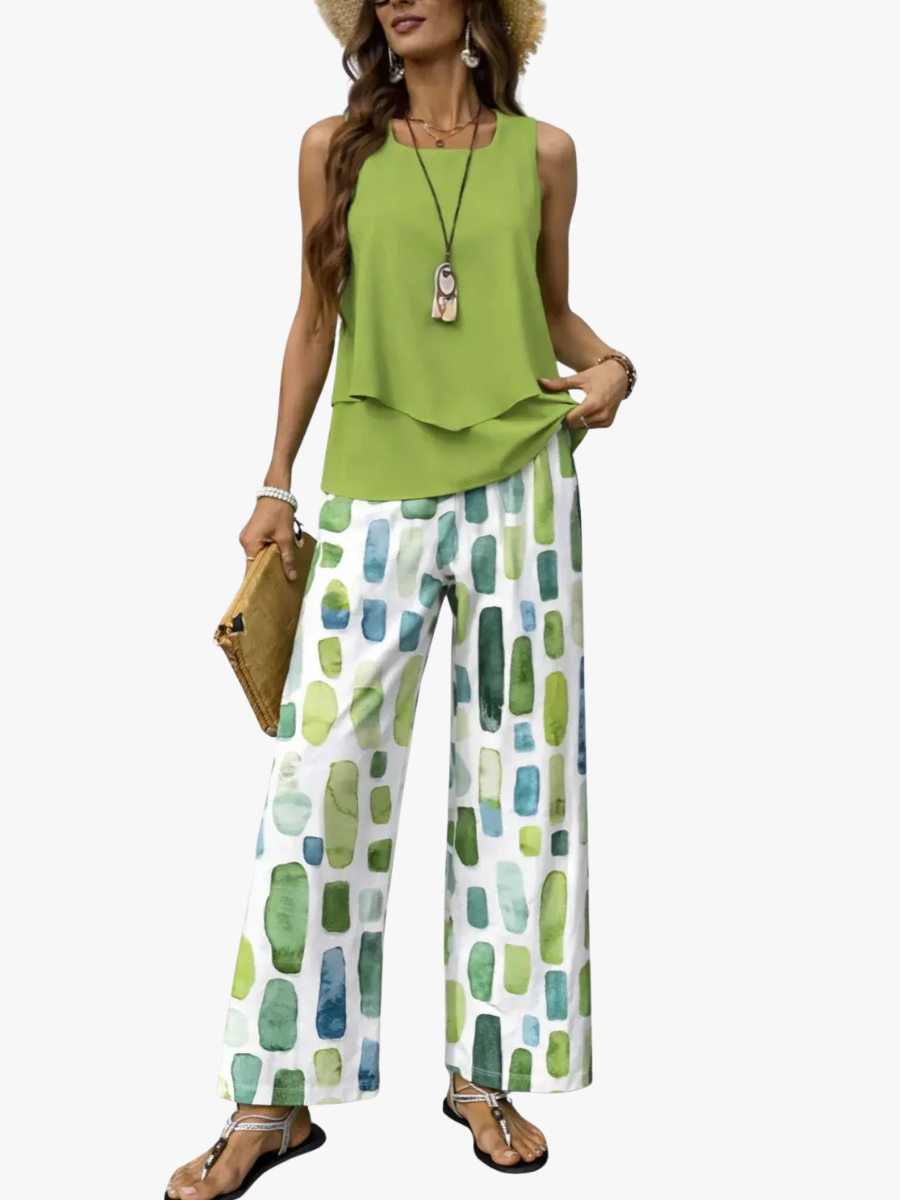 AMBRINE™ - FLOWING TANK & WIDE-LEG TROUSER SET