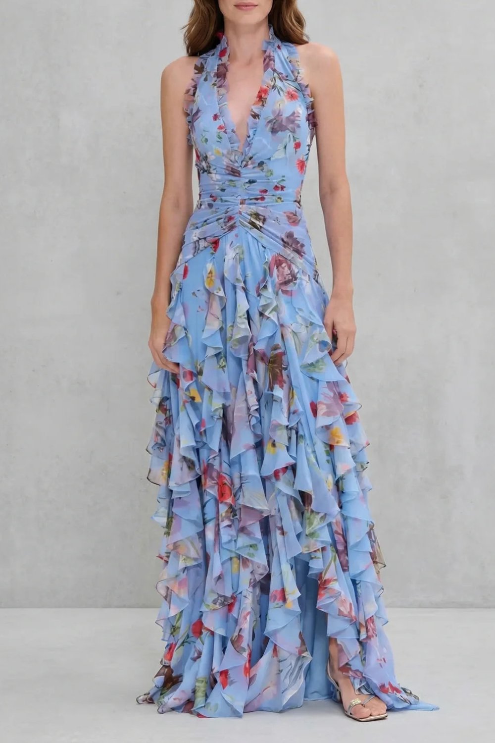 BELLADINA™ - TIERED FLORAL MAXI DRESS