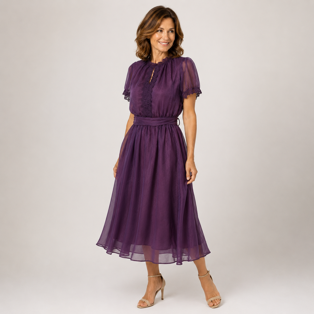 FLAVIA™ - LACE-TRIM TEARDROP MAXI DRESS