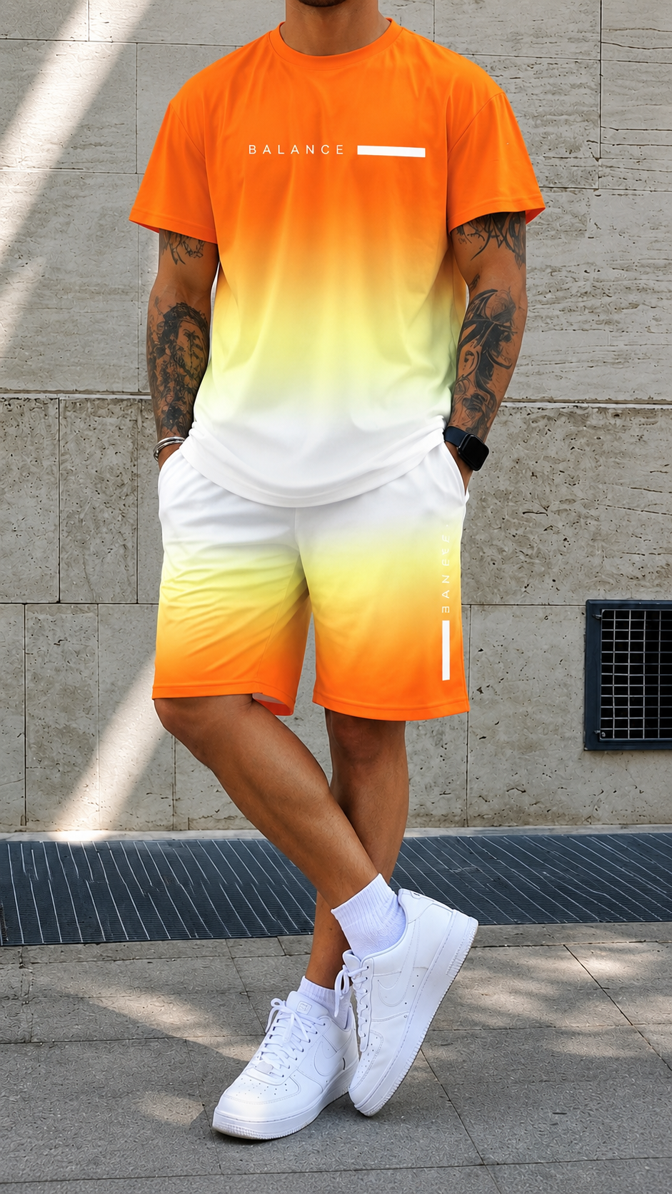 ENZO™ - OMBRE TEE & SHORTS SET