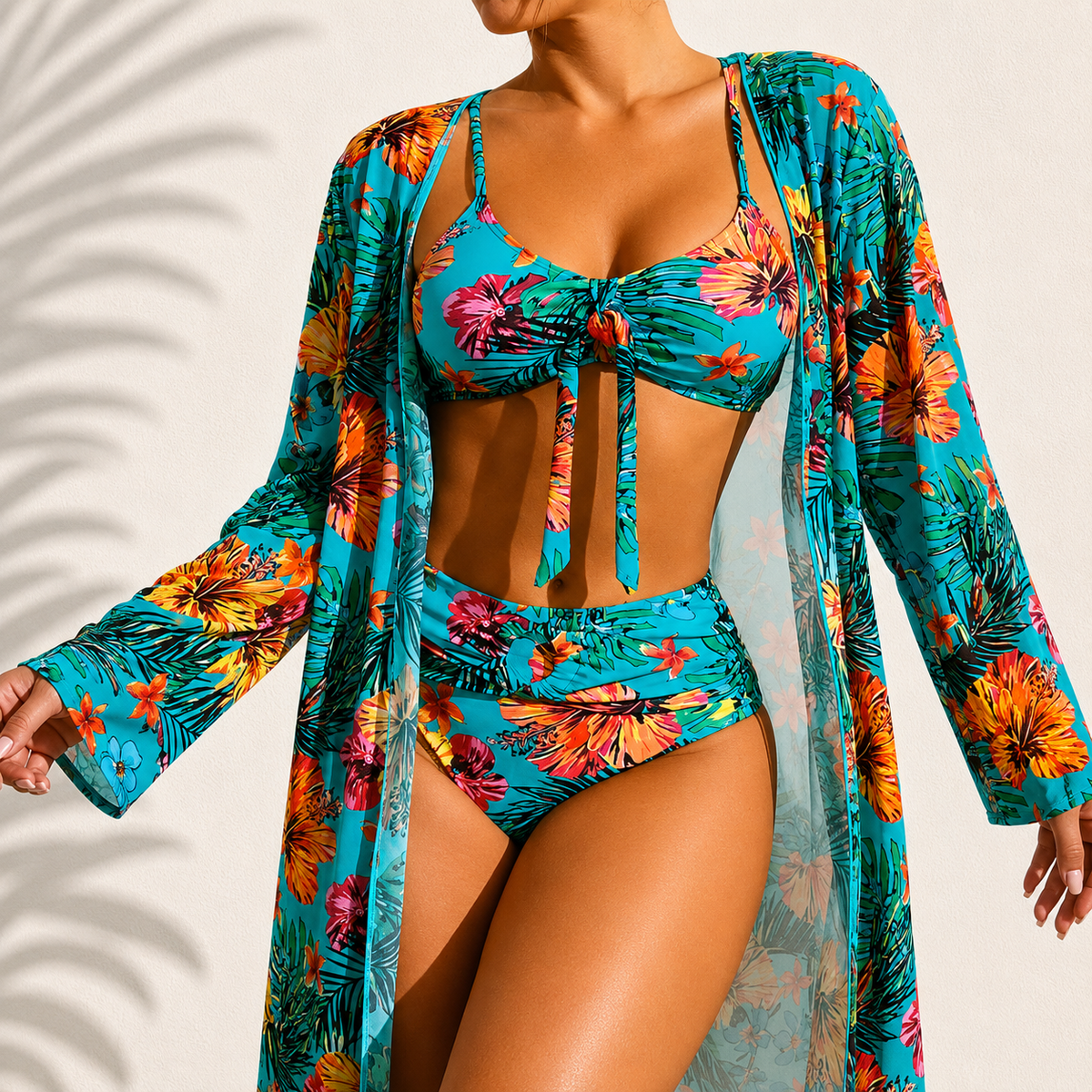 MARIE™ - TROPICAL PRINT 3-PIECE BIKINI SET