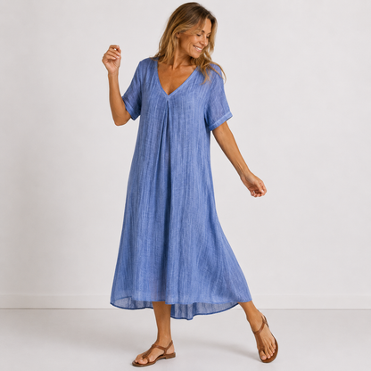 VIOLETTE™ - FLOWING V-NECK MAXI DRESS