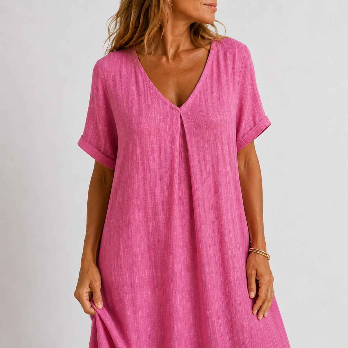 VIOLETTE™ - FLOWING V-NECK MAXI DRESS