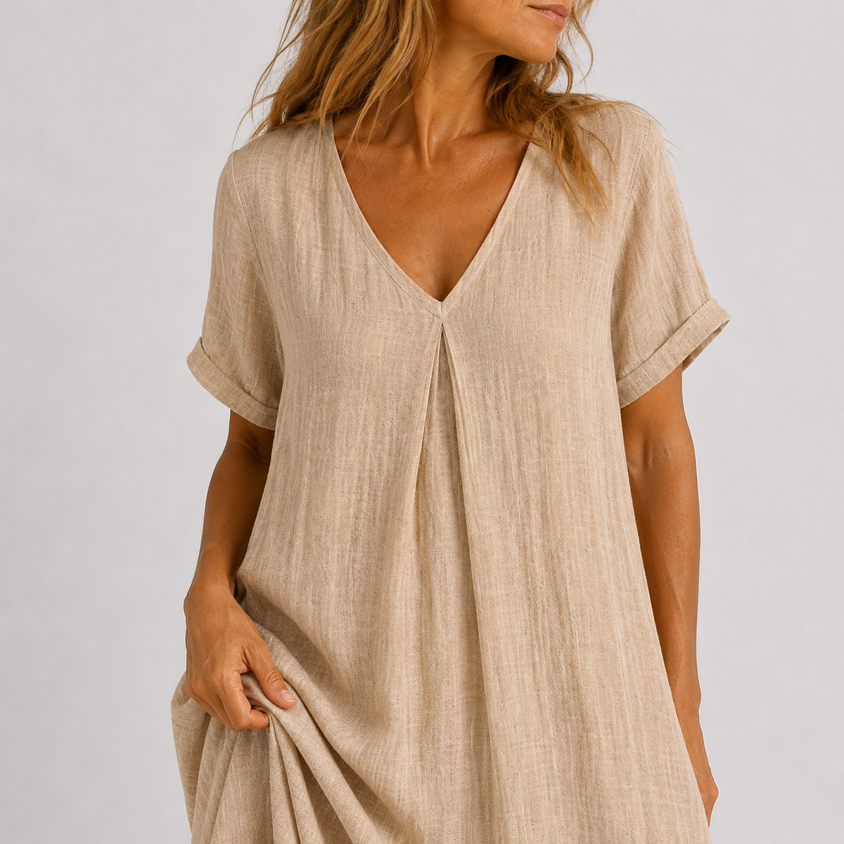 VIOLETTE™ - FLOWING V-NECK MAXI DRESS