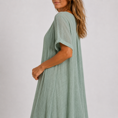 VIOLETTE™ - FLOWING V-NECK MAXI DRESS