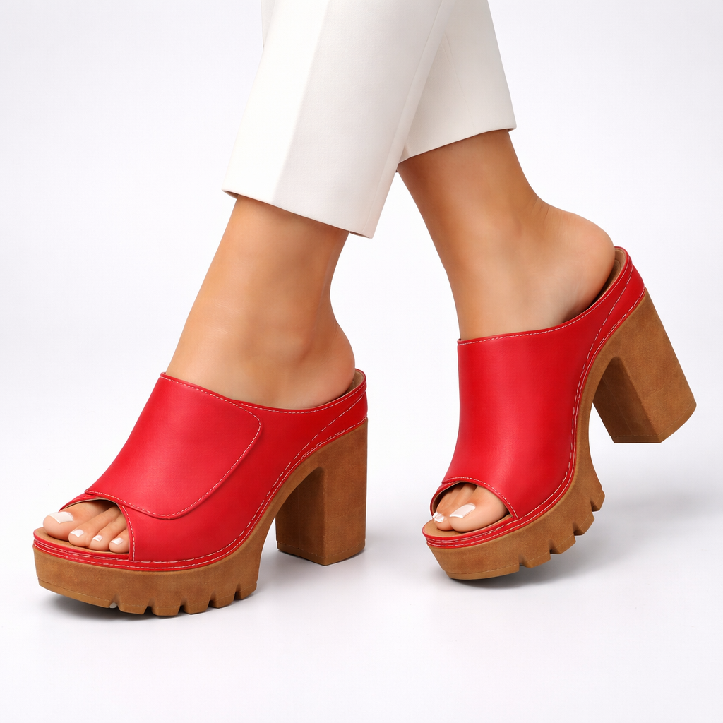LOUISE™ - PLATFORM BLOCK HEEL MULE