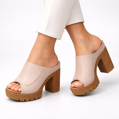 LOUISE™ - PLATFORM BLOCK HEEL MULE