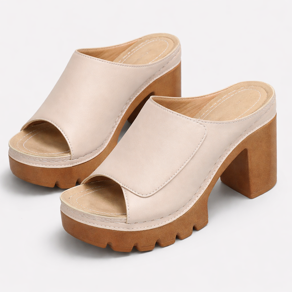 LOUISE™ - PLATFORM BLOCK HEEL MULE