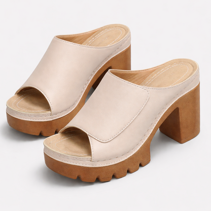 LOUISE™ - PLATFORM BLOCK HEEL MULE