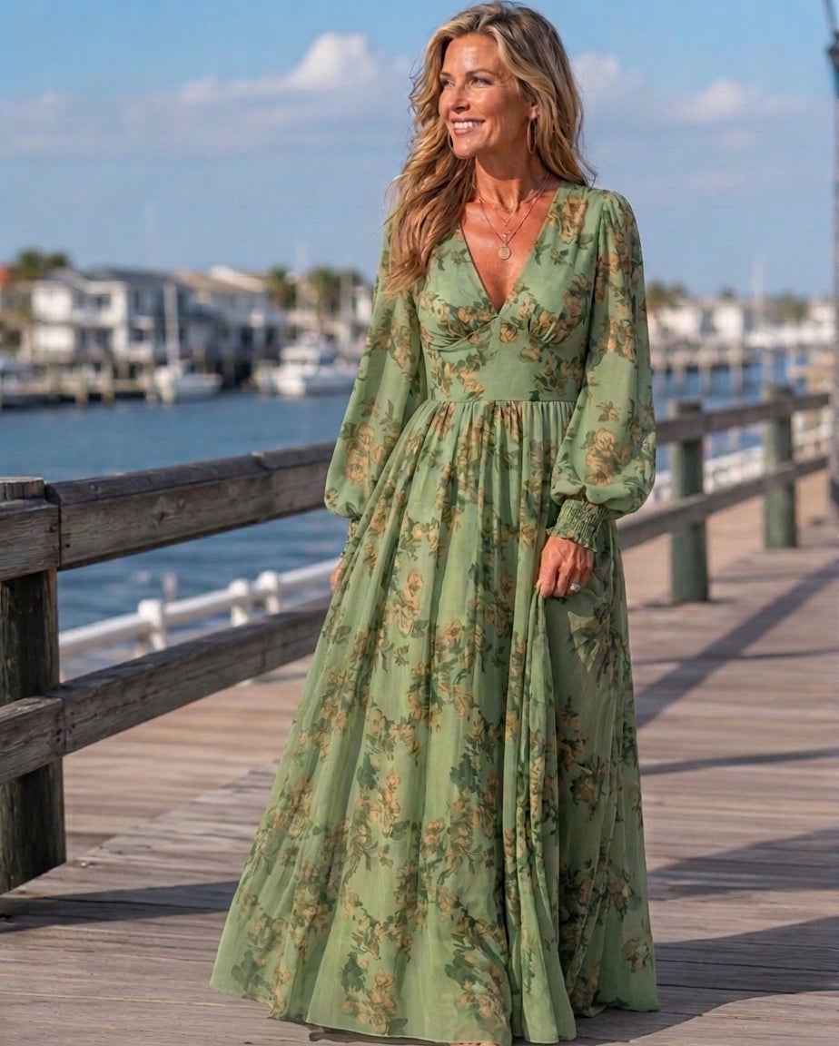 LILLIAN™ - FLORAL FLOWING MAXI DRESS