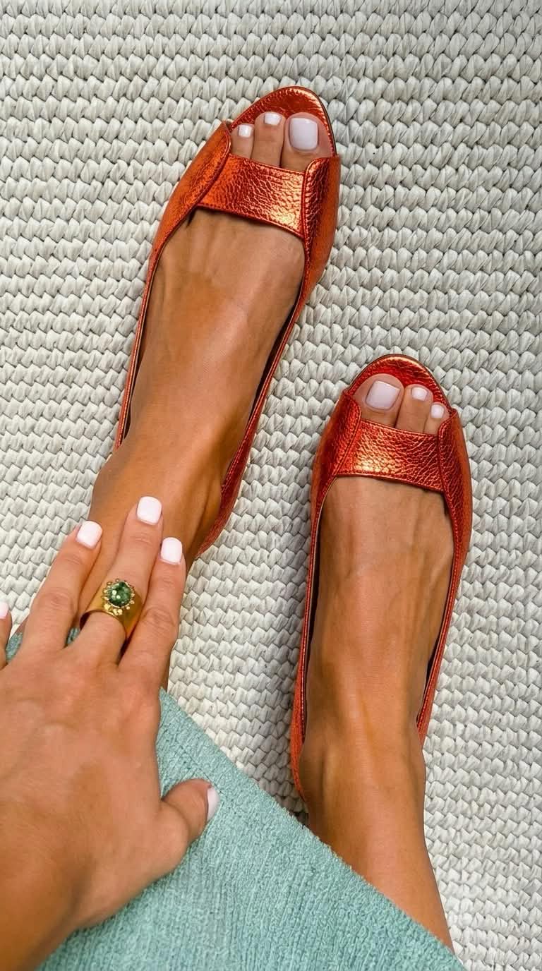 ADELINA™ - GOLDEN COMFORT FLAT SANDALS