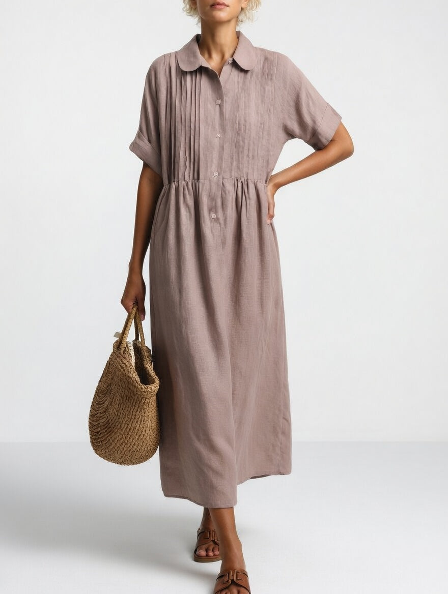 LYSANDRA™ - FLOWING SUMMER SHIRT DRESS