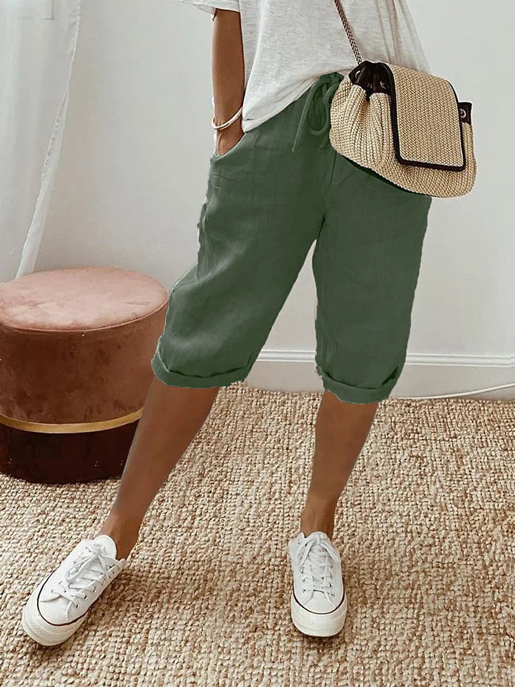 LALUNA™ - COTTON LINEN SHORTS
