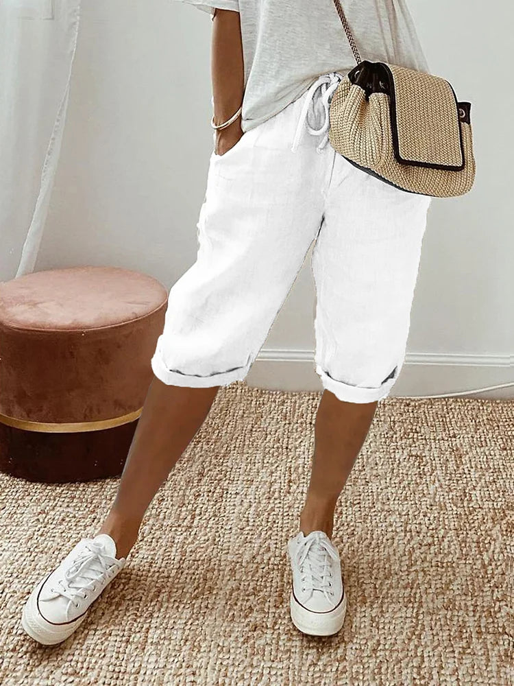 LALUNA™ - COTTON LINEN SHORTS
