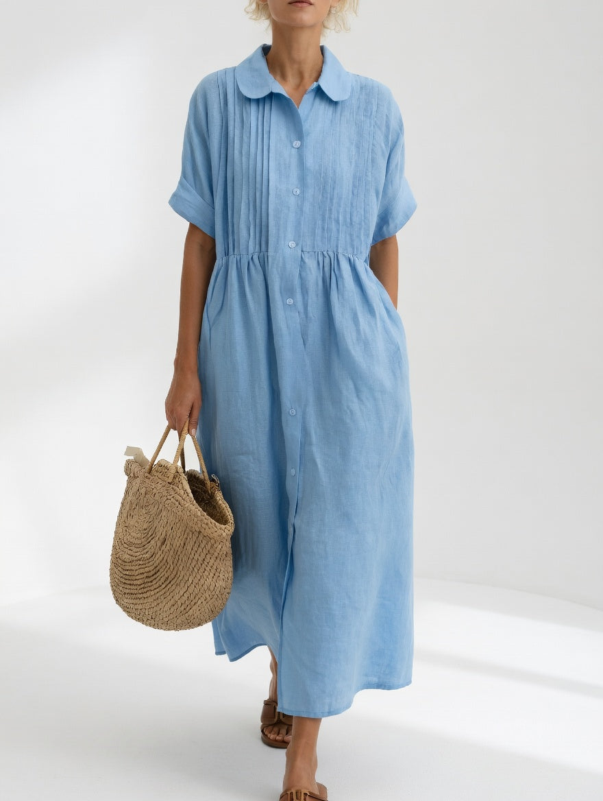 LYSANDRA™ - FLOWING SUMMER SHIRT DRESS