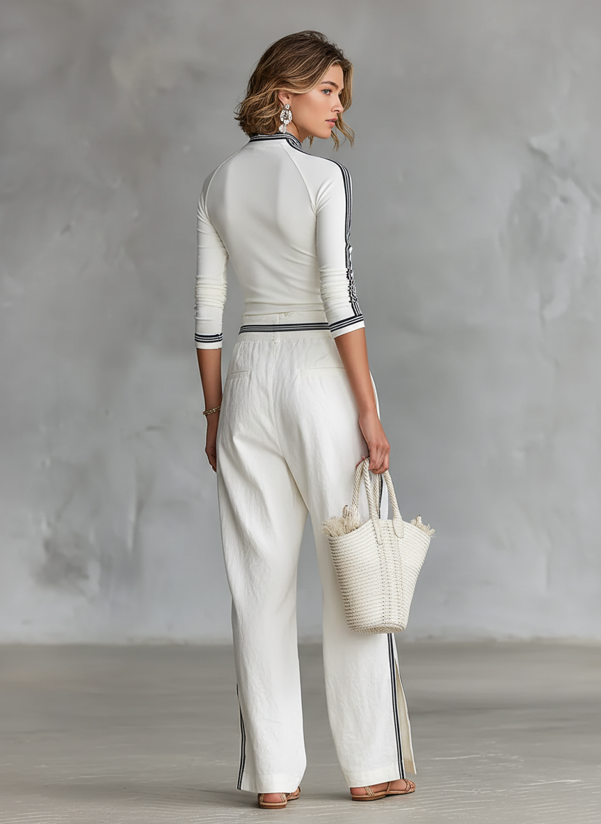 Nora – Sporty Wide-Leg Two-Piece Set