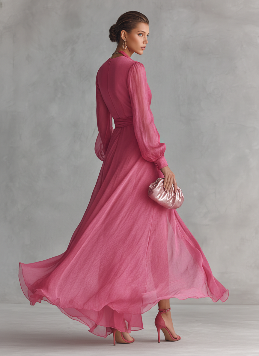 VIVIENNE™ - BEADED V-NECK MAXI DRESS