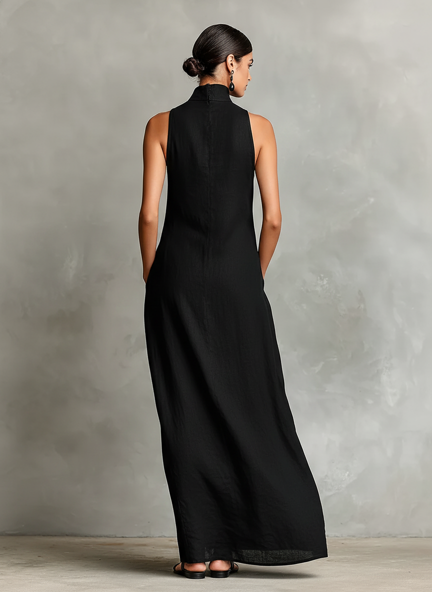 CHIARA™ - HIGH-NECK MAXI DRESS