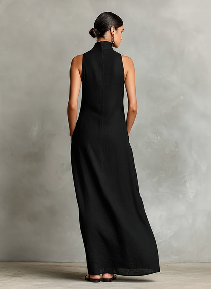 CHIARA™ - HIGH-NECK MAXI DRESS