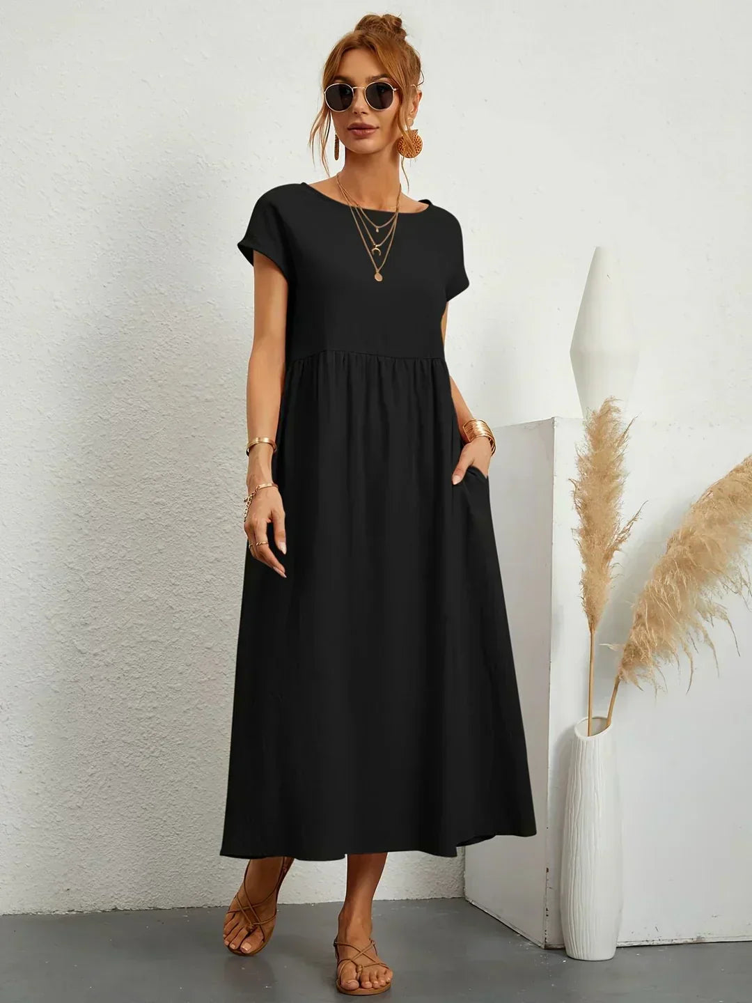 GENEVRE™ - FLOWING MIDI DRESS